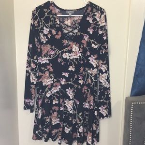 Black flower dress